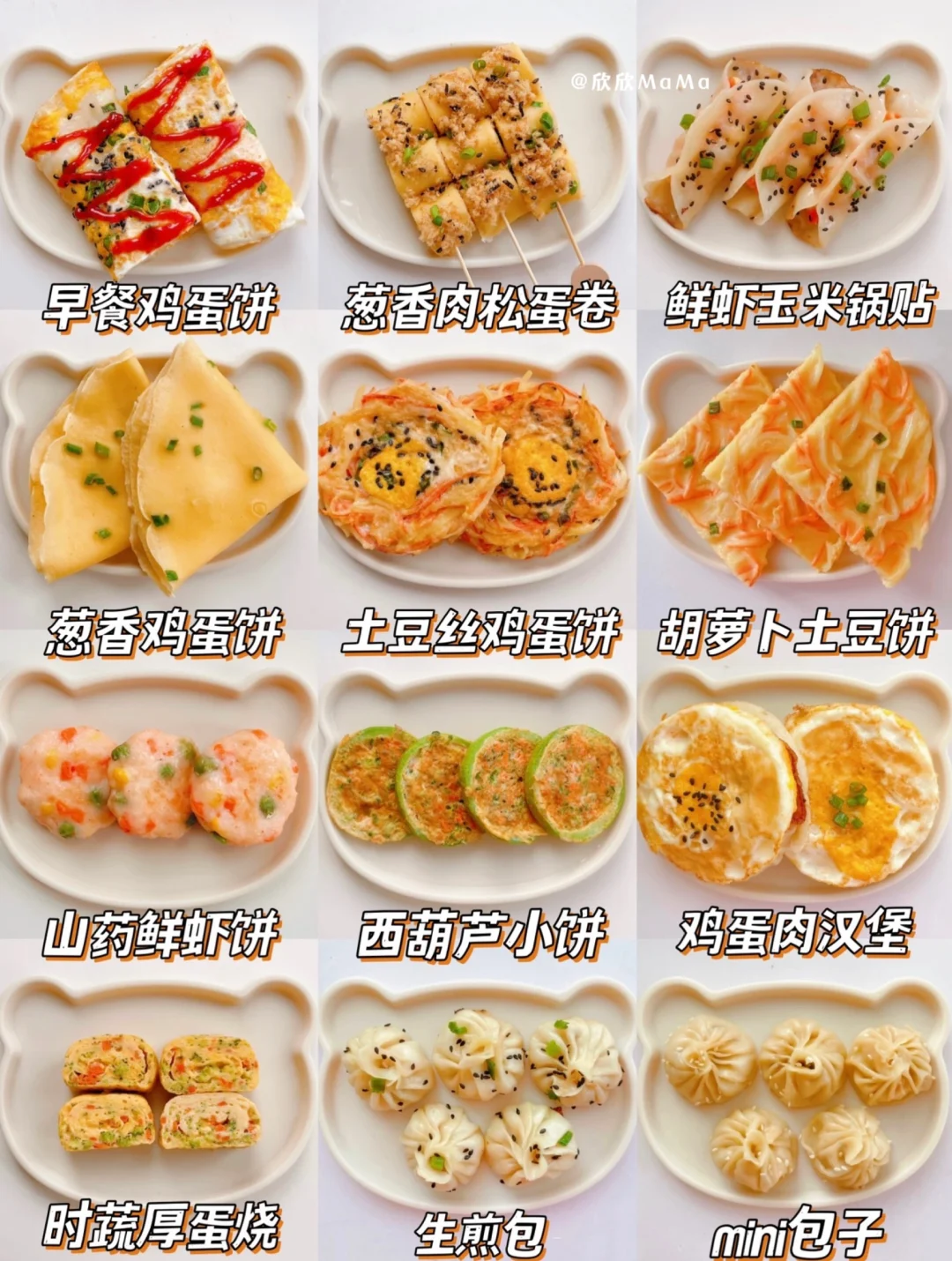 宝宝辅食快手早餐合集｜一周不重样 手指食物