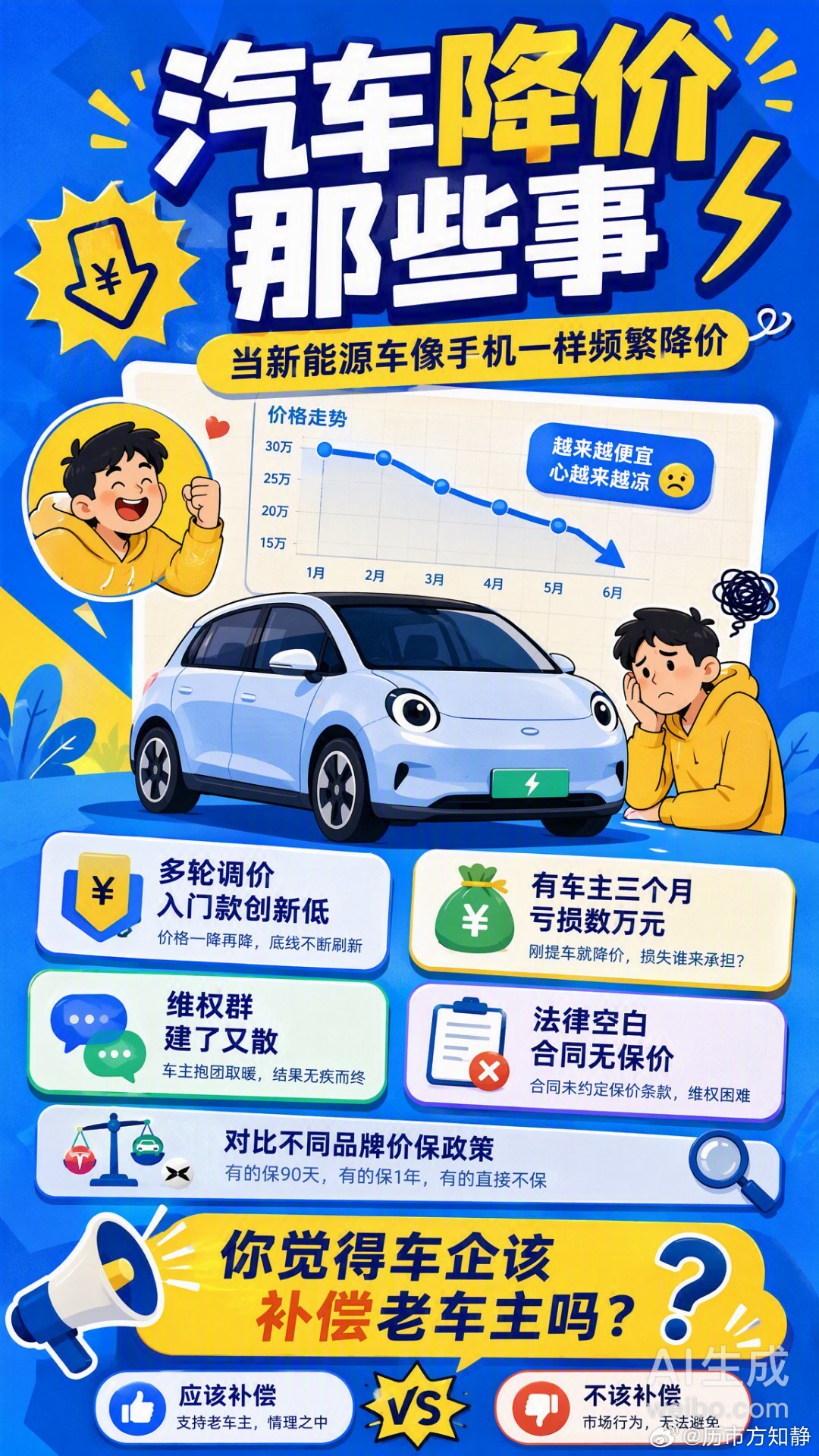 #特斯拉降价销售措手不及#特斯拉发布限时优惠政策：9月30日前下单并且完成提车，Model 3现车直接现金减免5000元，Model Y现金直降10000元。用户还可以叠加5年0息贷款、车漆选装福利，部分车型额外享有8000元保险补贴，优惠后Model 3起售价低至22.25万元。
 
特斯拉是直营模式，降价通知总部直接下发， ​