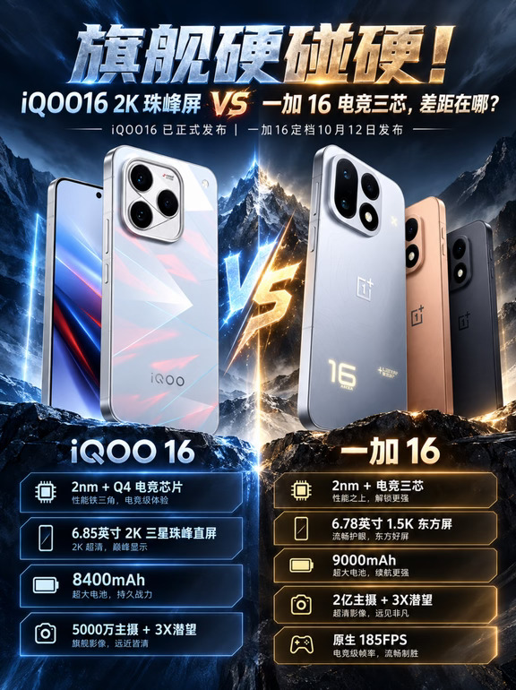 🔥一加16和iQOO16怎么选？