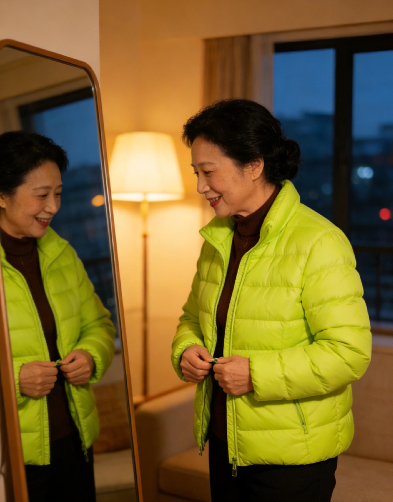 50+收到儿媳送的艳色羽绒服！穿不穿？网友：这才是幸福的模样   后天...