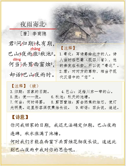 古诗词解析 | 李商隐《夜雨寄北》
