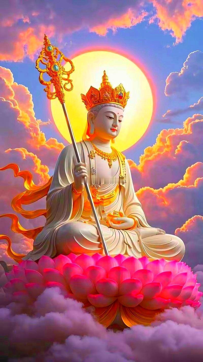 晨起礼佛，南无地藏王菩萨保佑你好运吉祥，诸事顺心如意 ！🙏🙏🙏 ​​ ​ ​​​菩萨保佑我 ​​​