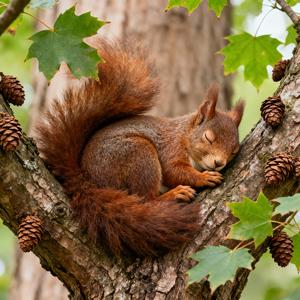 树上酣眠的松鼠