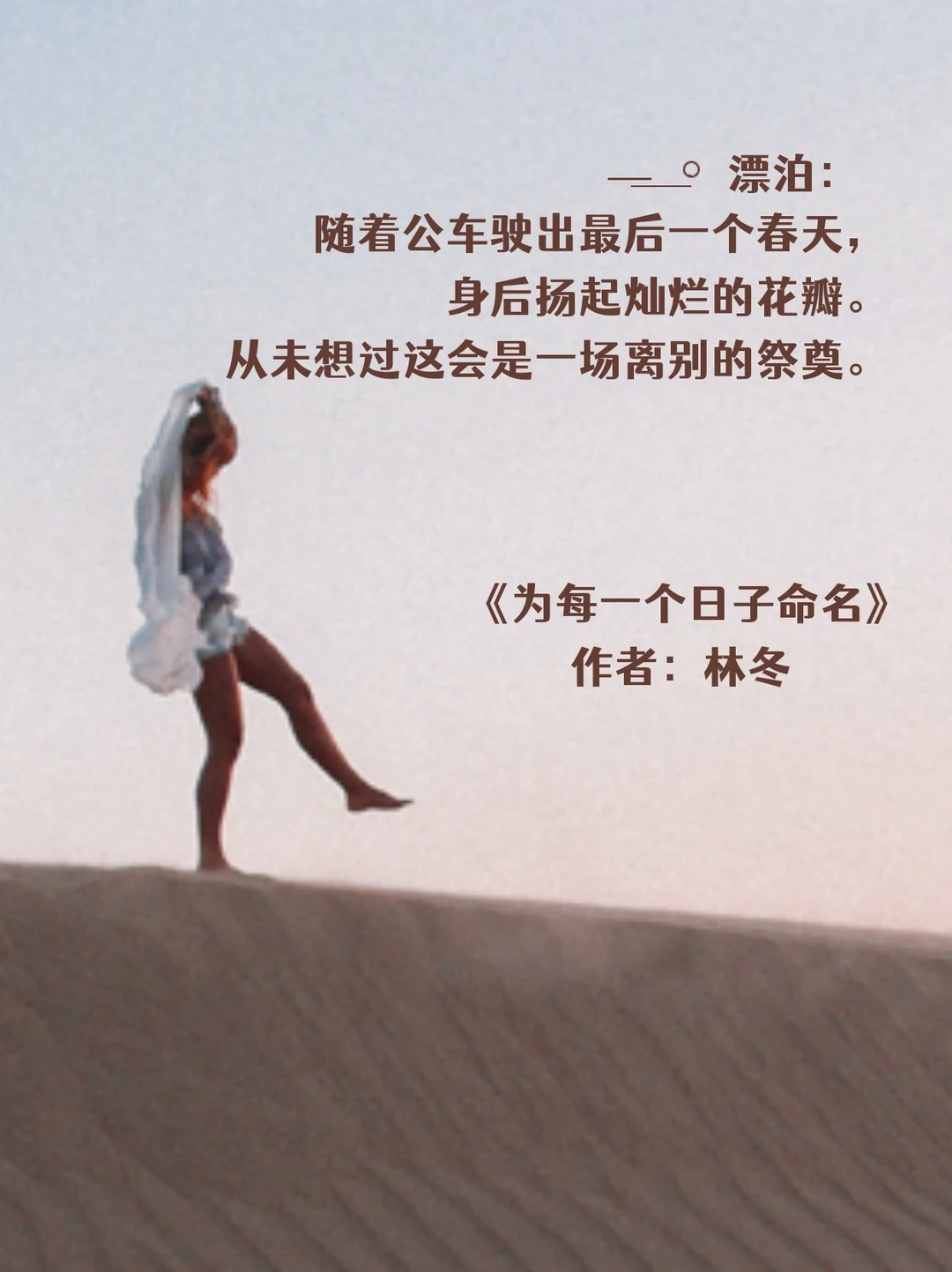 风不为谁歌唱，却抚慰了高山的松林。