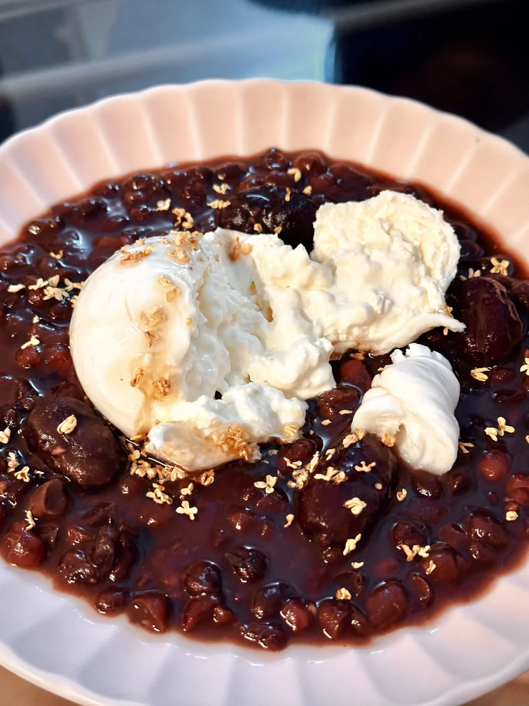 红豆汤上放枚Burrata是什么大聪明吃法❗️