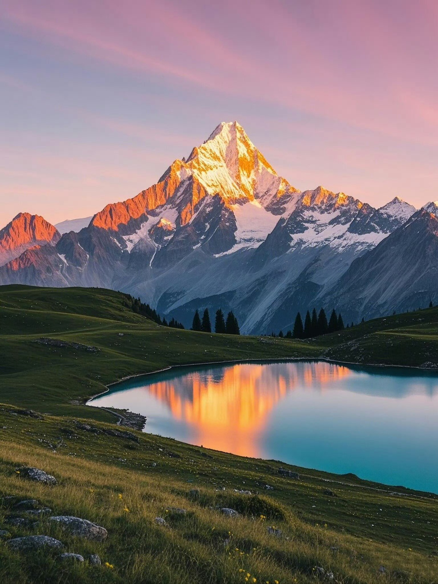 据说看到日照金山的人会幸运一整年⛰️ ​​​