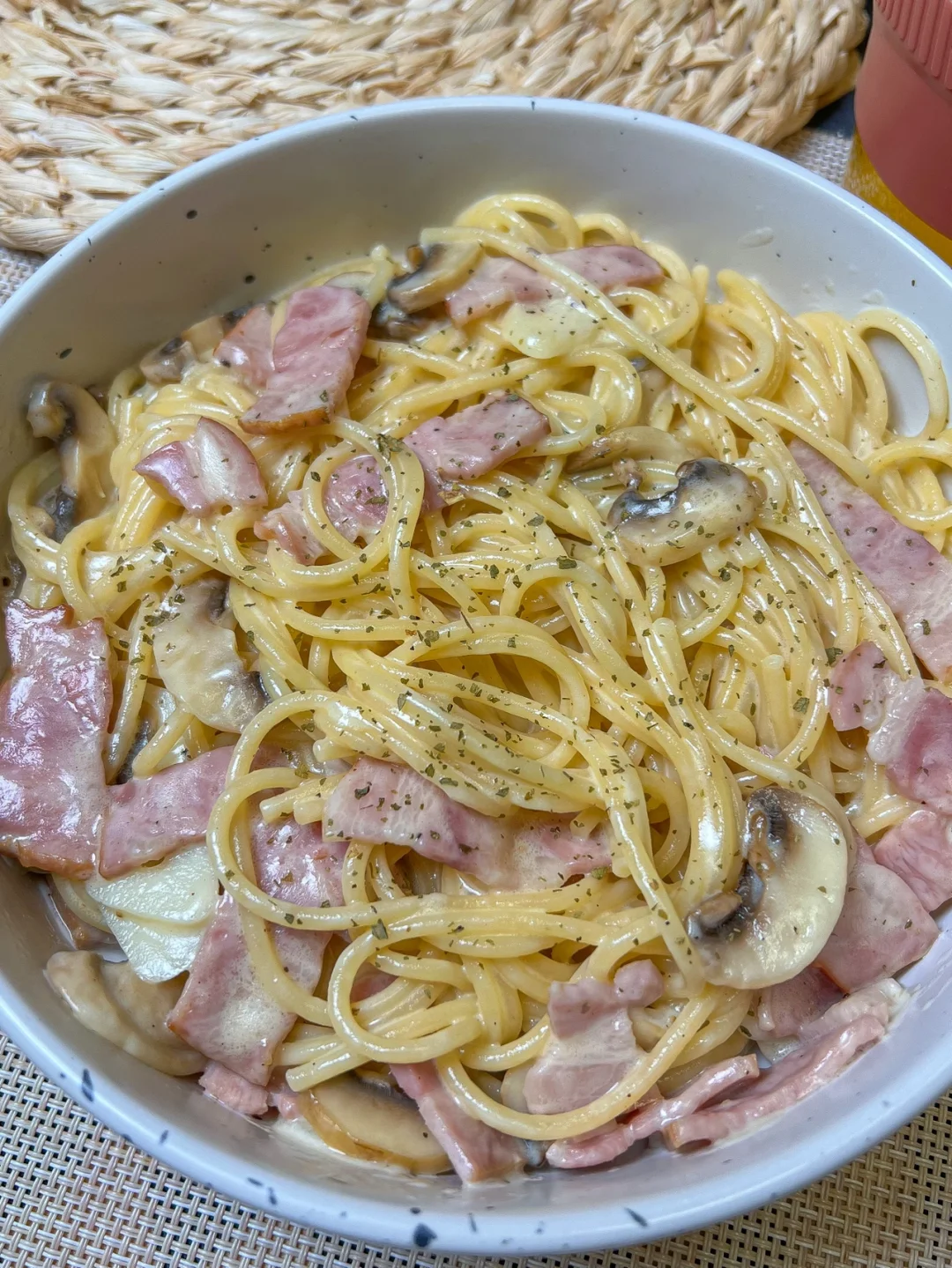 吃一次就爱上的奶油培根意面！巨巨巨好吃！