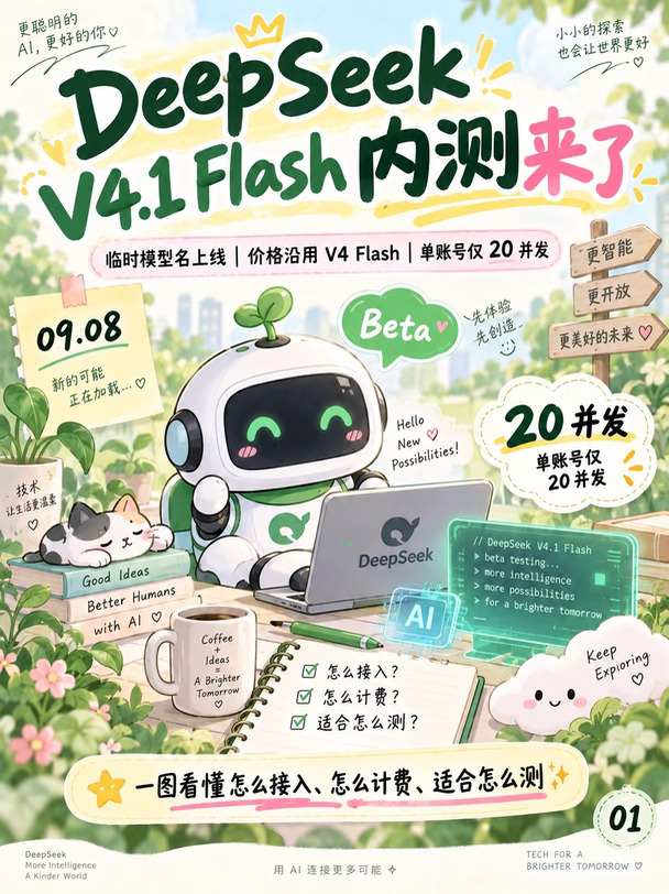 DeepSeek V4.1 Flash 内测来了