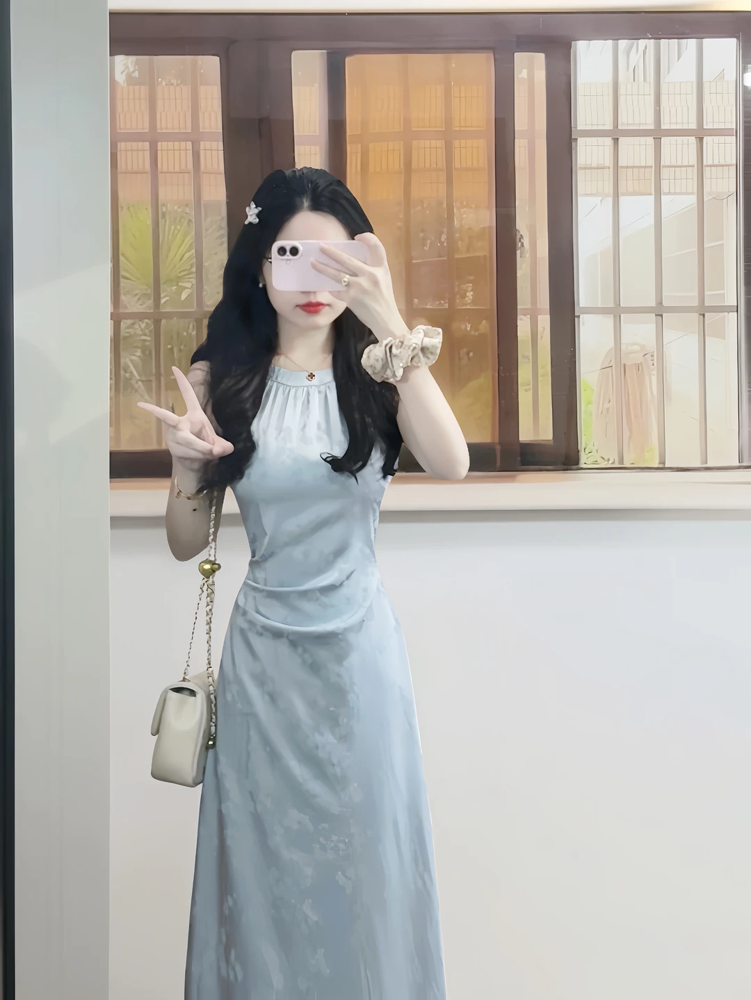 😭这件新中式好显瘦！！丝绸质感➕褶皱收腰！！