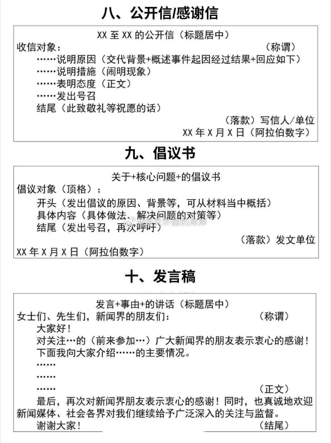 申论十五种公文格式（全） ​ ​​​