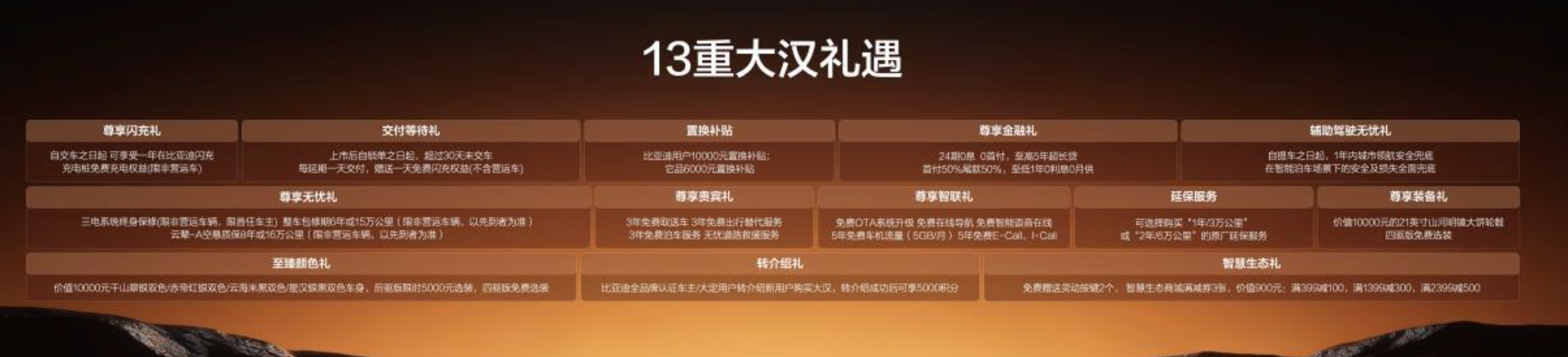 说真的，现在二十多万买车，选择已经太多了，大家对配置的要求也越来越高。光是屏幕大、座椅软，可能还真不够吸引人。

比亚迪大汉这次上市，我倒是觉得有几个设计挺有意思。明明车长超过5米2，还配了后轮转向，转弯半径只有4.95米，大车不好掉头的问题算是有了针对性的解决办法。

车内也挺舍得下本，前排双零重