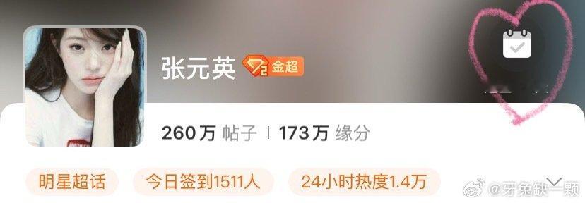 #张元英[超话]#  嘿嘿嘿100天 ​
