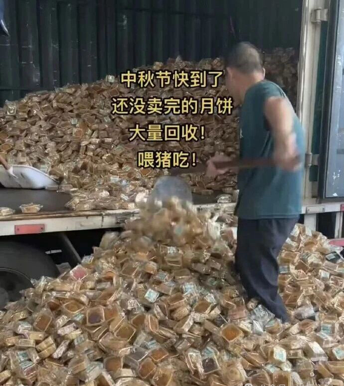 八月十五卖380一盒，八月十六卖800一吨！五仁成最大赢家

中秋当天中午就下架，月饼回收价仅800元/吨，多被制成禽畜饲料。最有意思的是，遭吐槽的五仁月饼因含瓜子花生多、营养高，竟成回收界“香饽饽”！

这波“身价暴跌”看得人哭笑不得，五仁月饼也算是以另一种方式“滋养”了动物界。大家今年囤月饼了吗