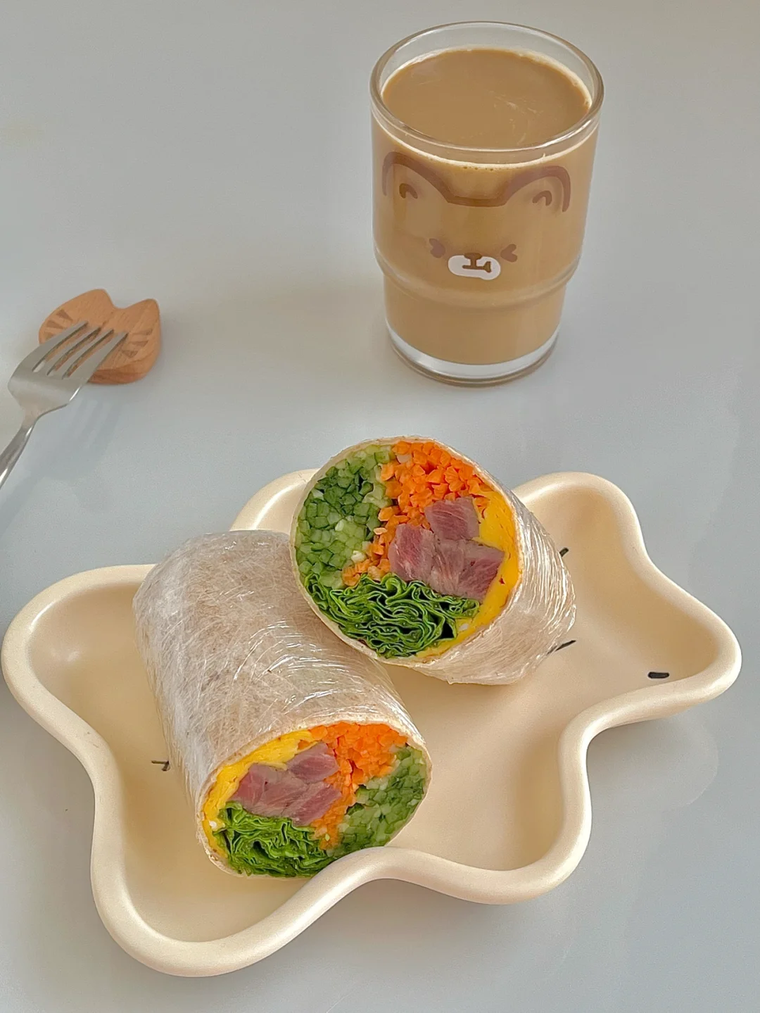 ☀️12.14日工作日早餐｜蔬菜多多牛肉全麦卷饼