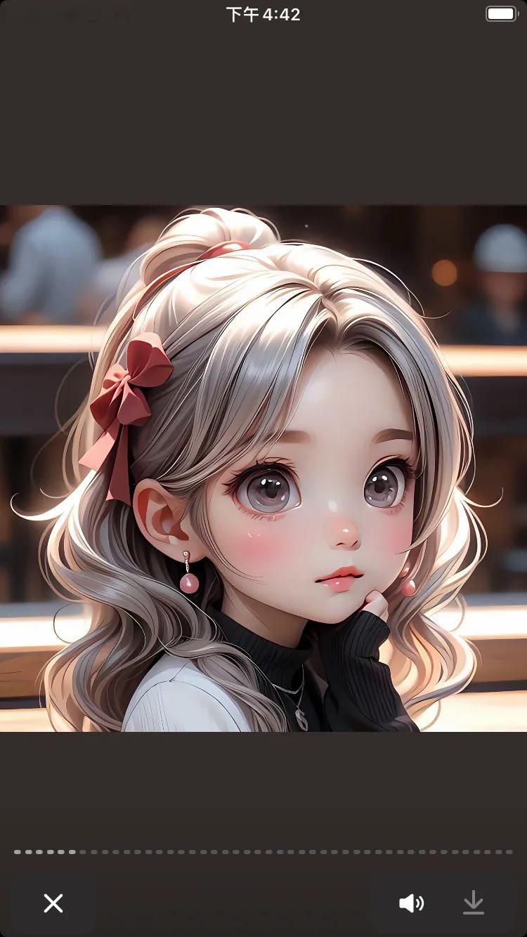 萌系少女，甜美可人，心动的瞬间