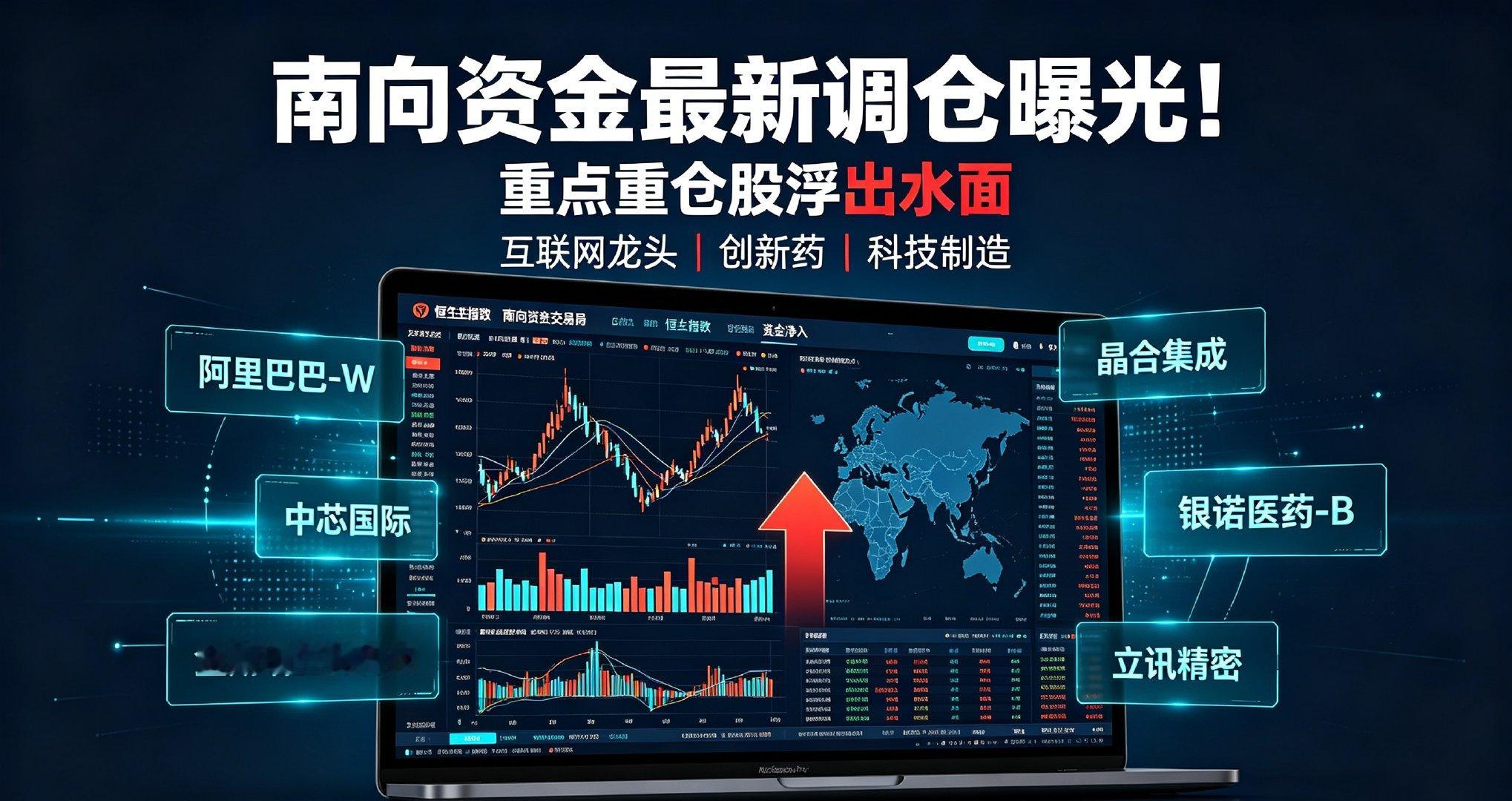 南向资金最新调仓曝光！重点重仓股浮出水面

本周港股整体震荡走强，恒生指数、科技指数同步收涨，南向资金整体小幅净卖出115.84亿港元，内部调仓分化明显，呈现清晰的高低切换、择优布局特征。

互联网巨头资金分歧显著，阿里巴巴-W 成为本周最大净流入标的，获南向资金大手笔净买入超37亿港元。公司 ​