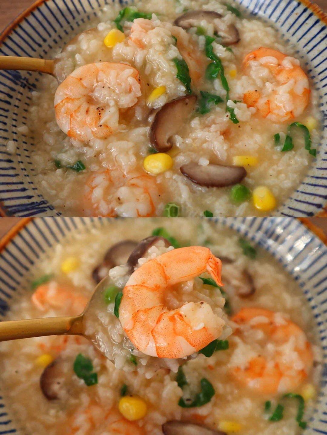 元气早餐鲜到爆的鲜虾时蔬粥‼️好吃到飞起