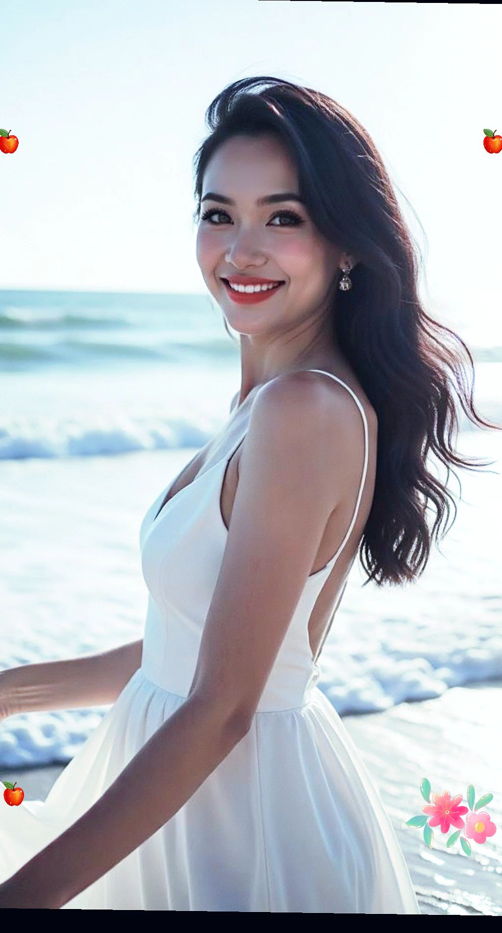 海边拍照，海滩美女，记录美好生活，法式浪漫