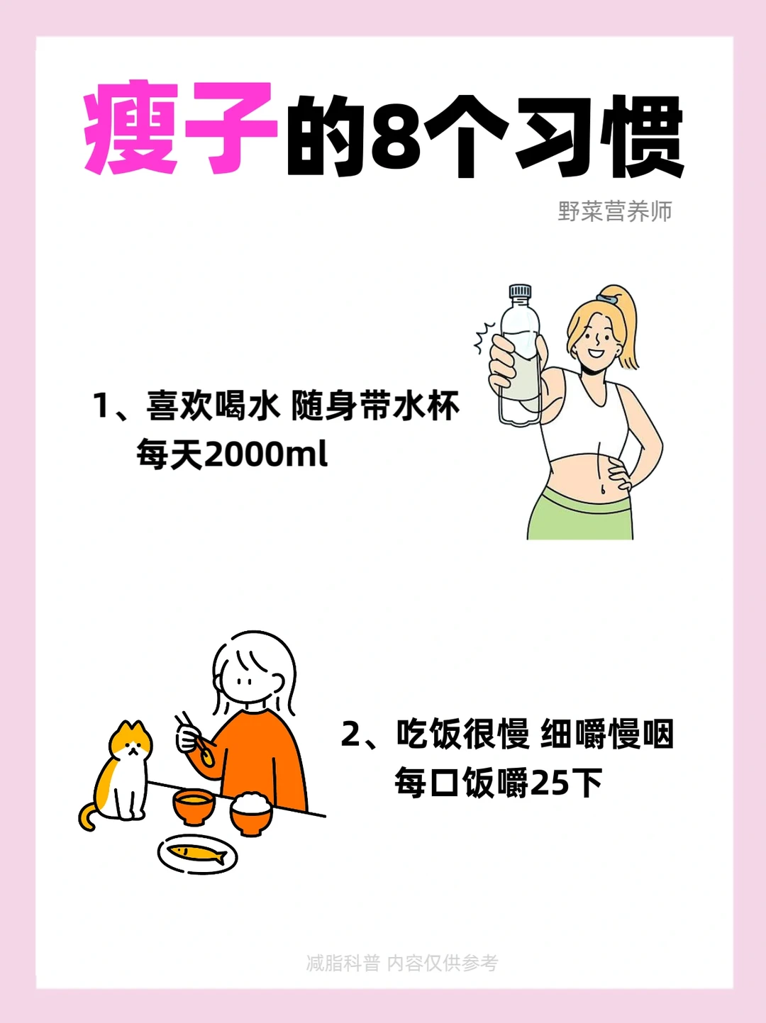 变成瘦子的8️⃣个习惯🔥看看你有没有