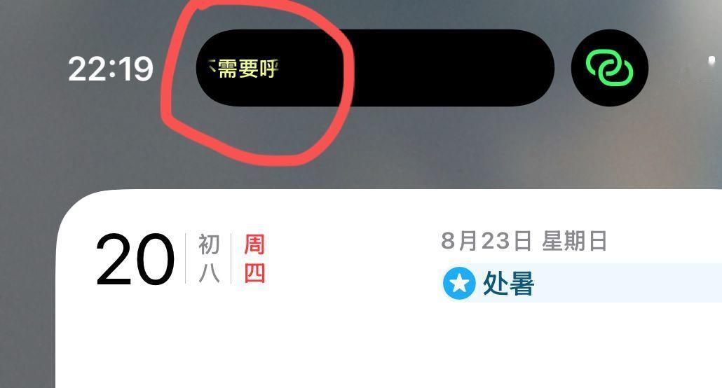 QQ音乐说灵动岛可以显示歌词，我说怎么没看到歌词呀？仔细一看发现在这么个小框里滚动歌词呢。。。。。我明白，iPhone用户需要主动适应iPhone ​