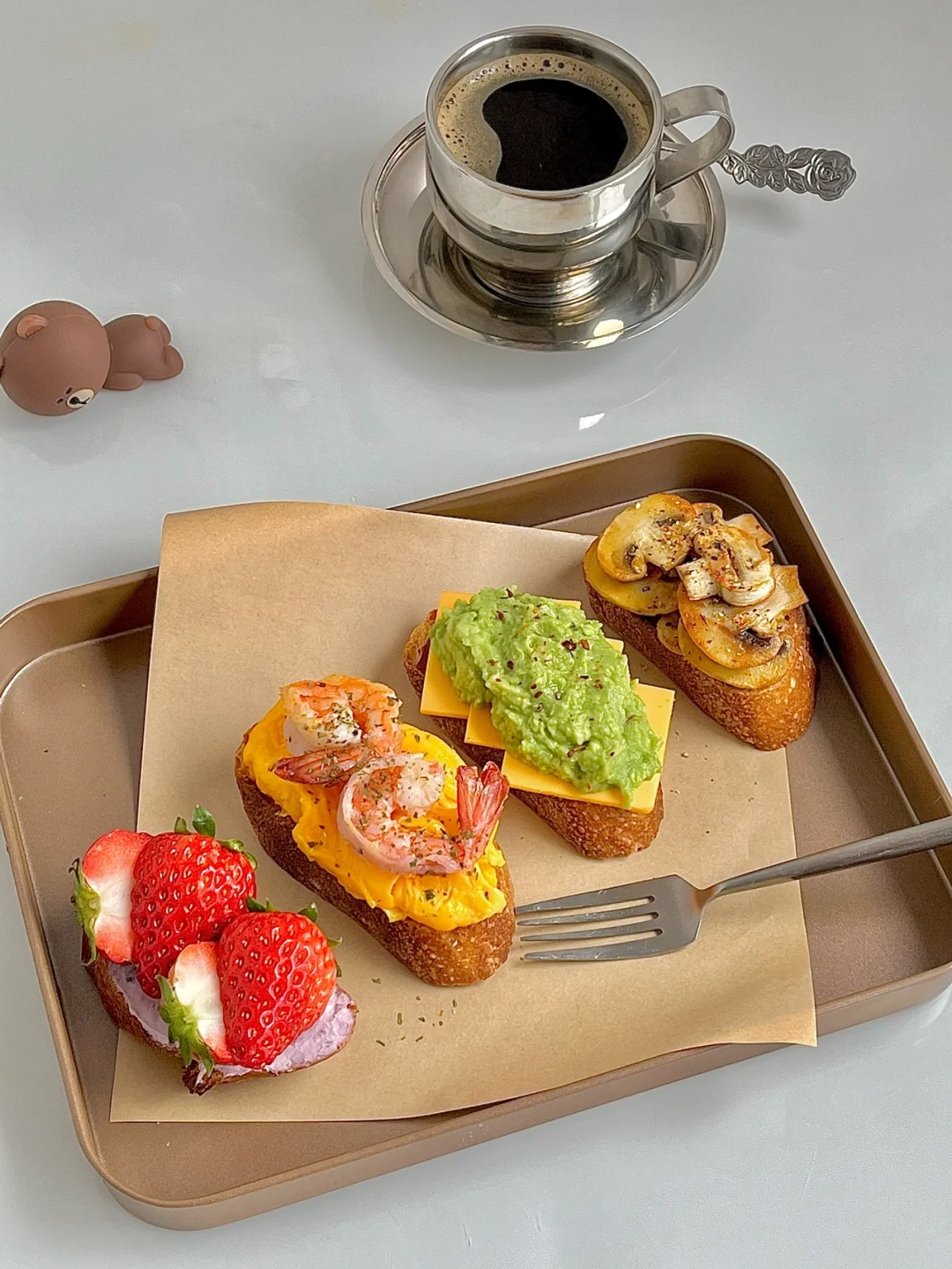 ☀️一次解锁四种口味｜四拼开放式法棍三明治