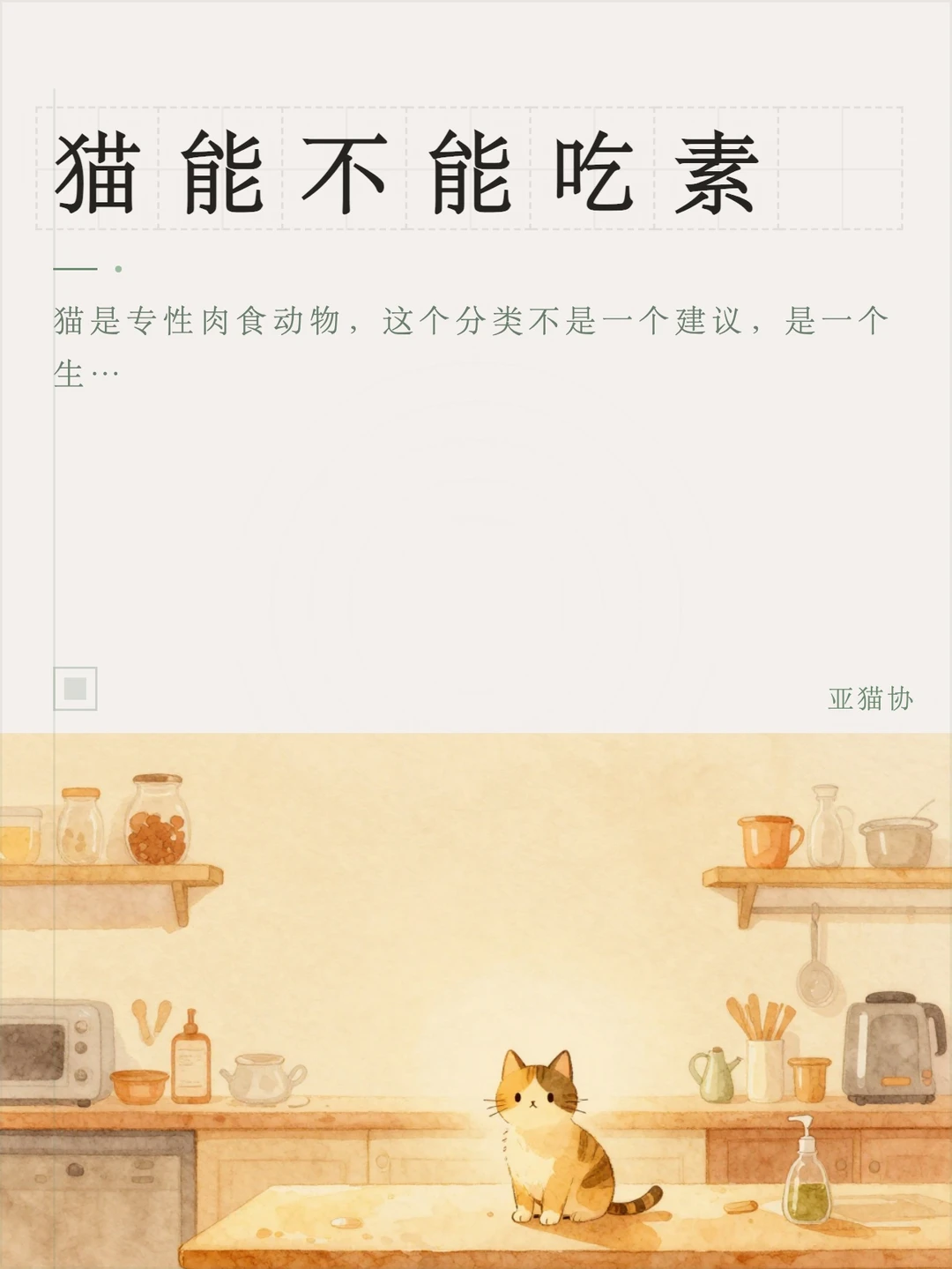 猫能不能吃素