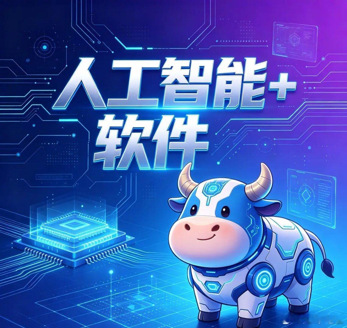 “人工智能+软件”最核心6只股票
 
1. 金山办公 688111 — AI办公软件龙头
WPS AI深度嵌入文档、表格、演示全流程，SaaS订阅确定性最高，2026中报净利润同比增长237%，是AI软件里业绩兑现最硬、机构首选的标的。
 
2. 科大讯飞 002230 — 国产大模型底座龙头
星火大模型持续迭代，自研算力+大模型+行业 ​