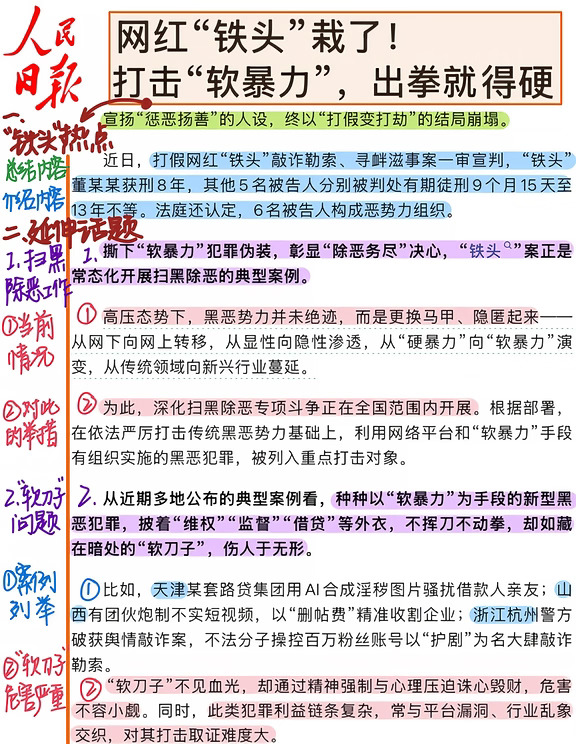 人民日报精读：网红“铁头”案宣判