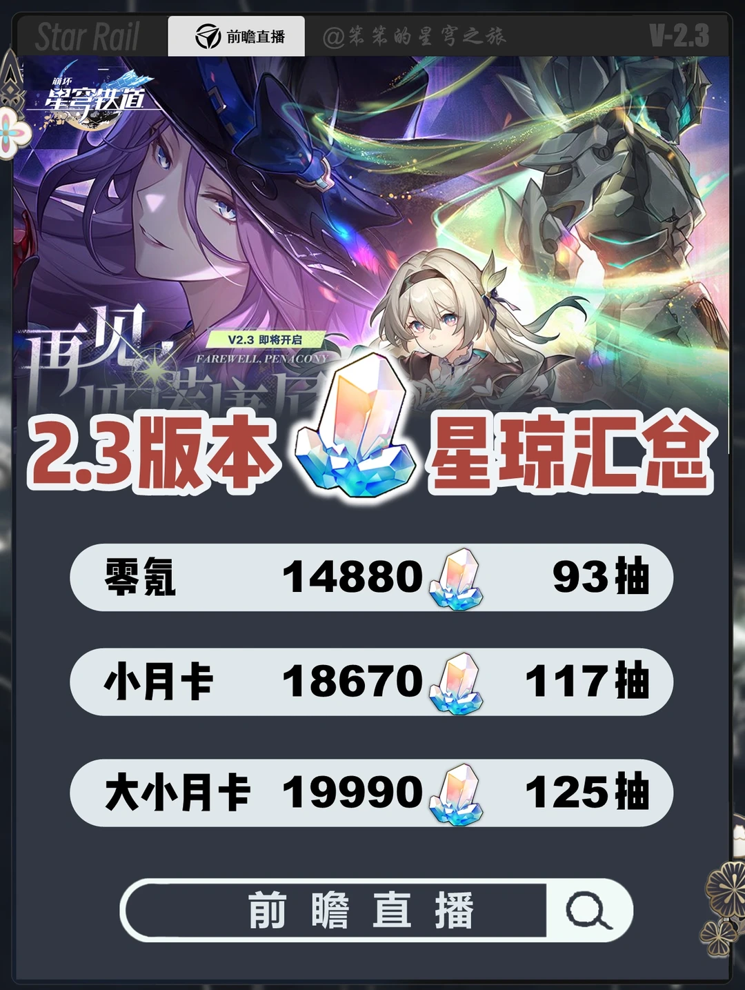 2.3不仅白嫖90抽，还能白嫖5星智识光锥