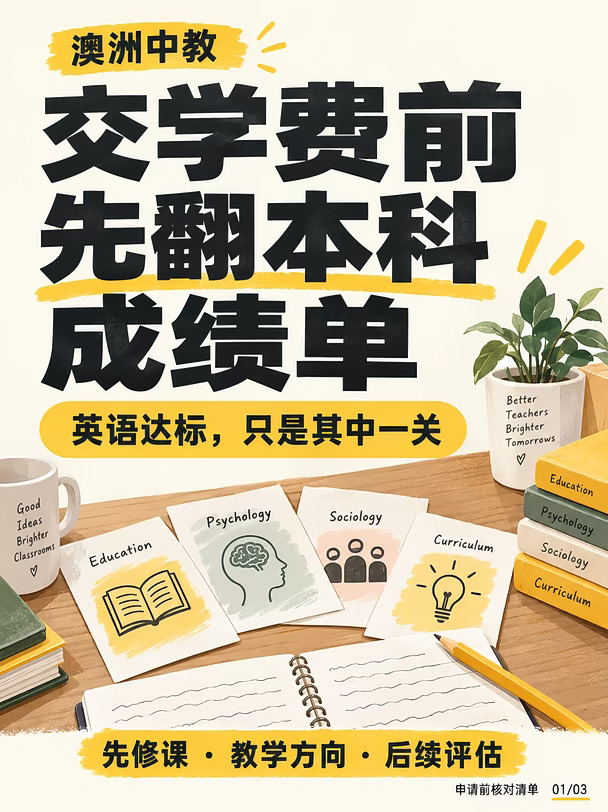 澳洲中教，交学费前先翻本科成绩单