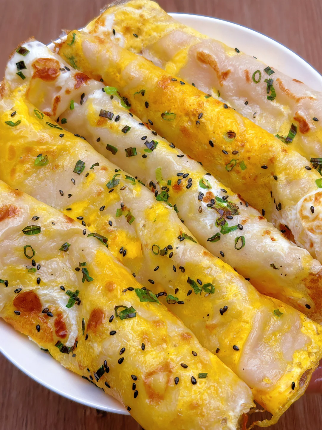 一次成功的软皮鸡蛋饼！真的太好吃了面😭😭