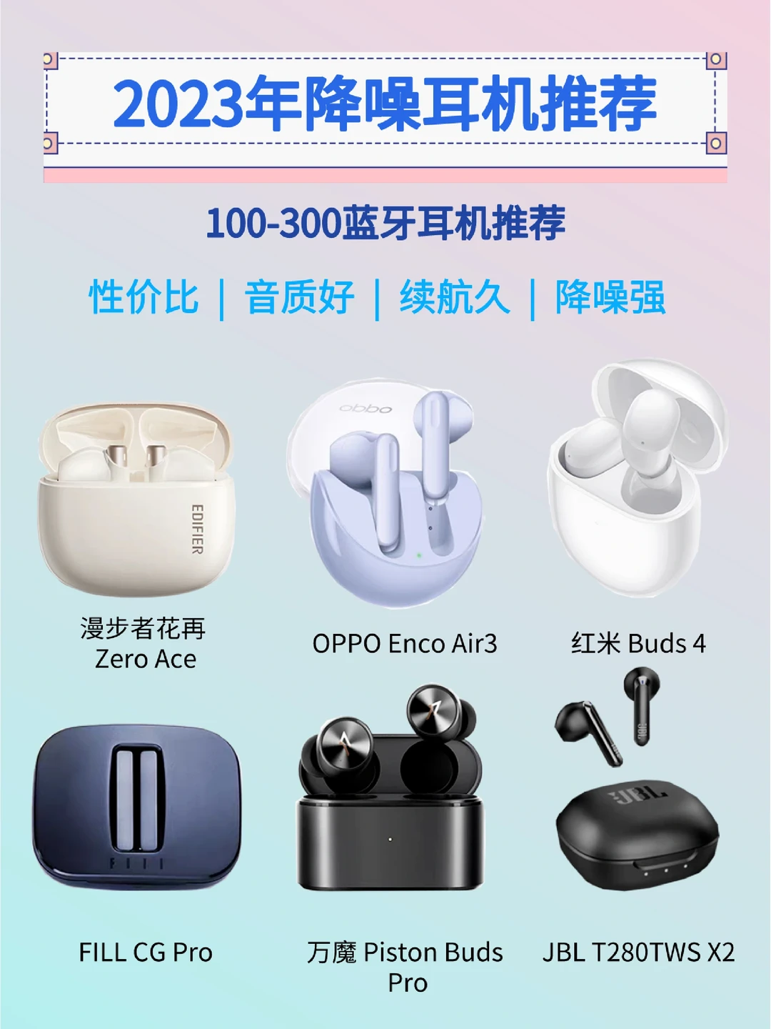 蓝牙耳机推荐，看了秒懂，不看后悔👀