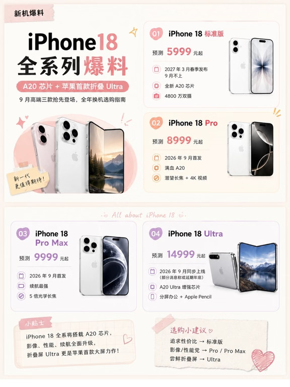iPhone18全系爆料🔥折叠Ultra来了