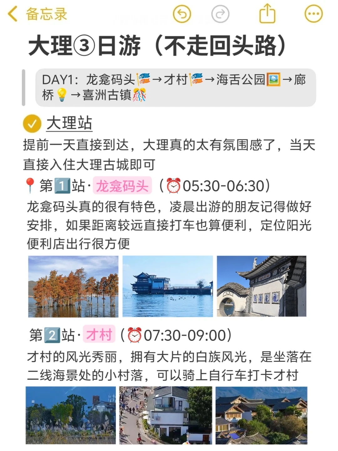 替大家试过了，大理就只适合玩3天