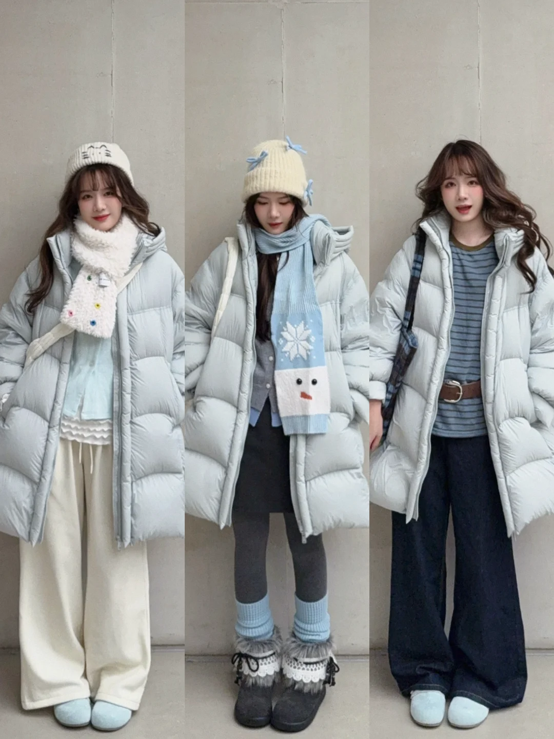 雪地里好适合穿蓝色☃️❄️˚⁎（附内搭展示