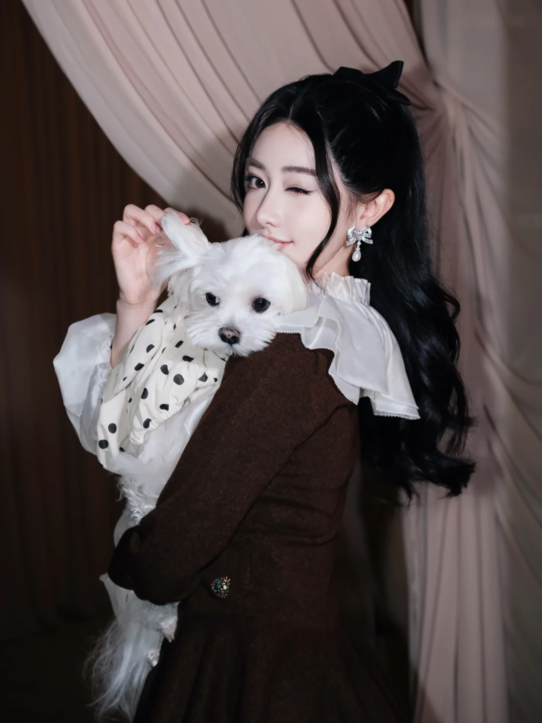 在Maison Wester秀场抓到一只小狗🐶🎀