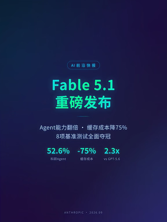 Fable 5.1发布 Agent能力翻倍降价