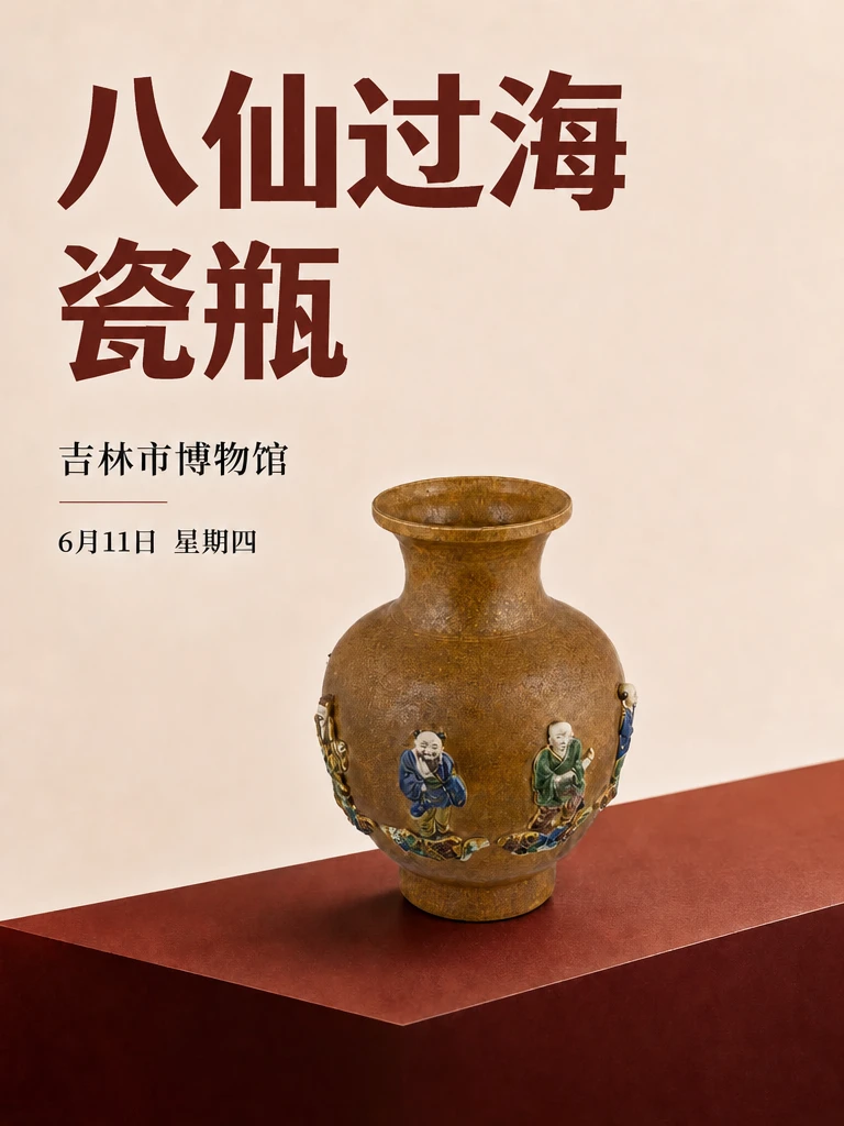 每天认识一件文物|八仙过海瓷瓶