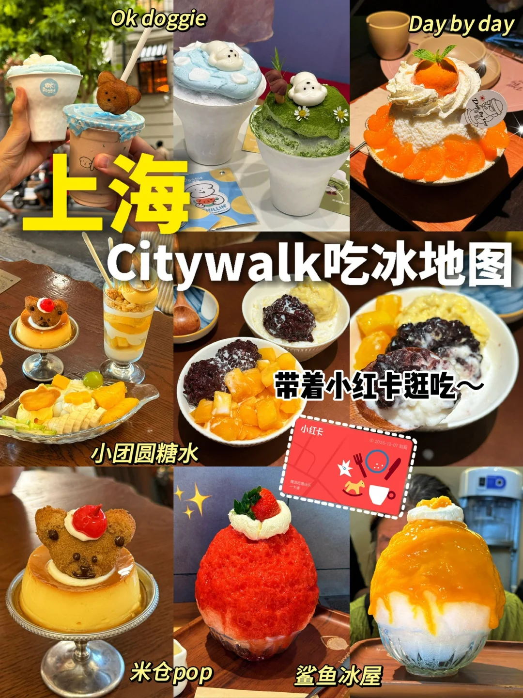 上海小红卡citywalk吃冰地图|襄阳南路🍧