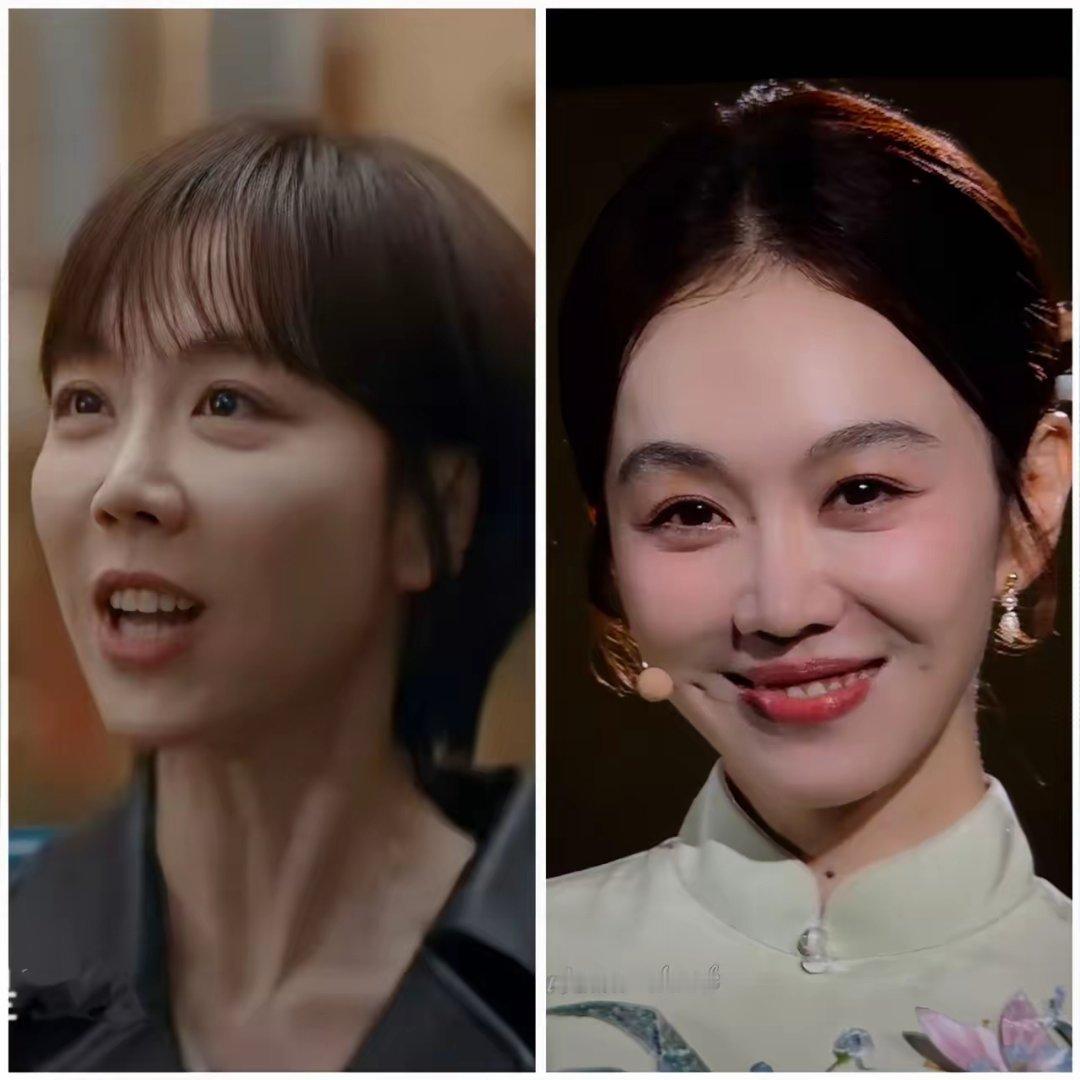 看了中秋晚会上的姜妍，
我沉默了，
真的很想对所有导演编剧说一句，能不能以后就按照这个标准来给她做妆造。
​剧里的姜妍，大多是朴素生活化的造型，短发淡妆，更像接地气的普通人。
​而晚会上的姜妍就太惊艳了。一身浅绿刺绣旗袍，温婉大气，国泰民安的长相，圆润舒展，整个人温润又亮眼。
​说实 ​