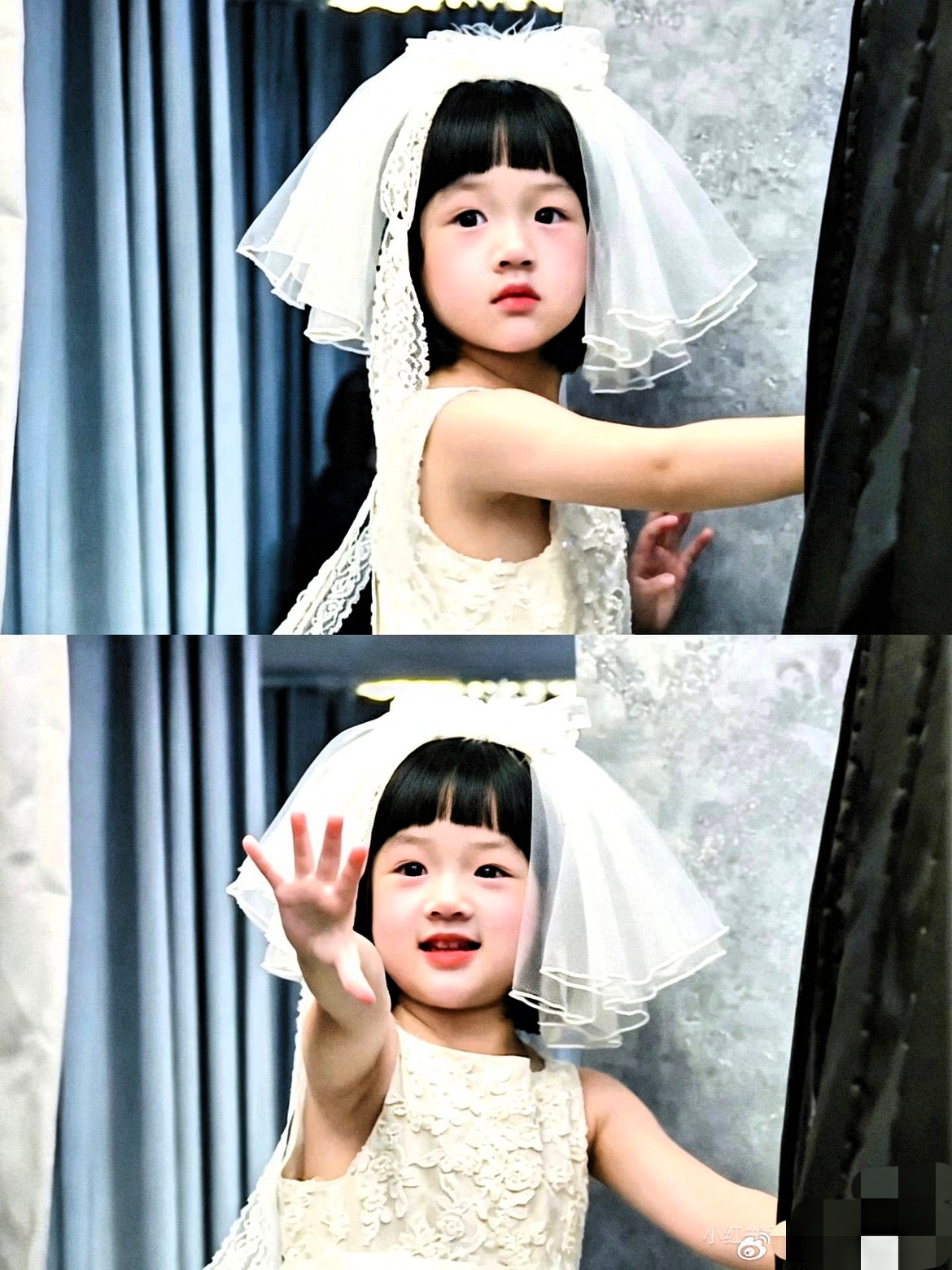 《爸爸回来了》里吴尊的女儿 NeiNei， 一转眼都穿上婚服了

还记得《爸爸回来了》里的小奶娃 NeiNei， 说话奶奶的，被爸爸一颗糖就哄过去，穿着大裙摆，走路都还有点晃，一转眼，再次刷到她 ，已经 15岁了，气质温婉，跟吴尊站在一起，说是兄妹都有人信。

吴尊配文说这次是带女儿去澳华历史博物馆