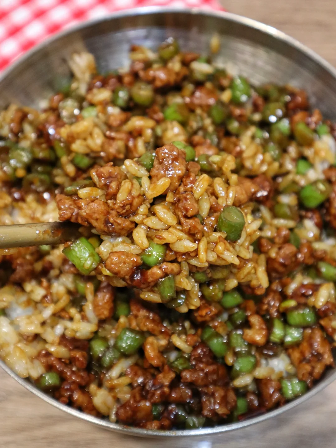 三碗不够吃❗️这肉沫豆角拌饭我一周吃三次❗️