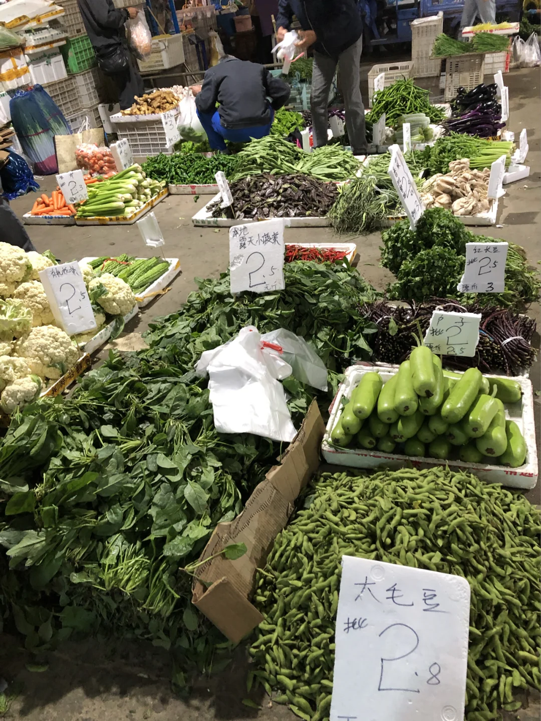 又去菜市场啦，给你们看下这里的菜价