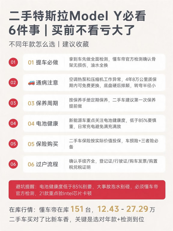 二手特斯拉 Model Y 避坑指南