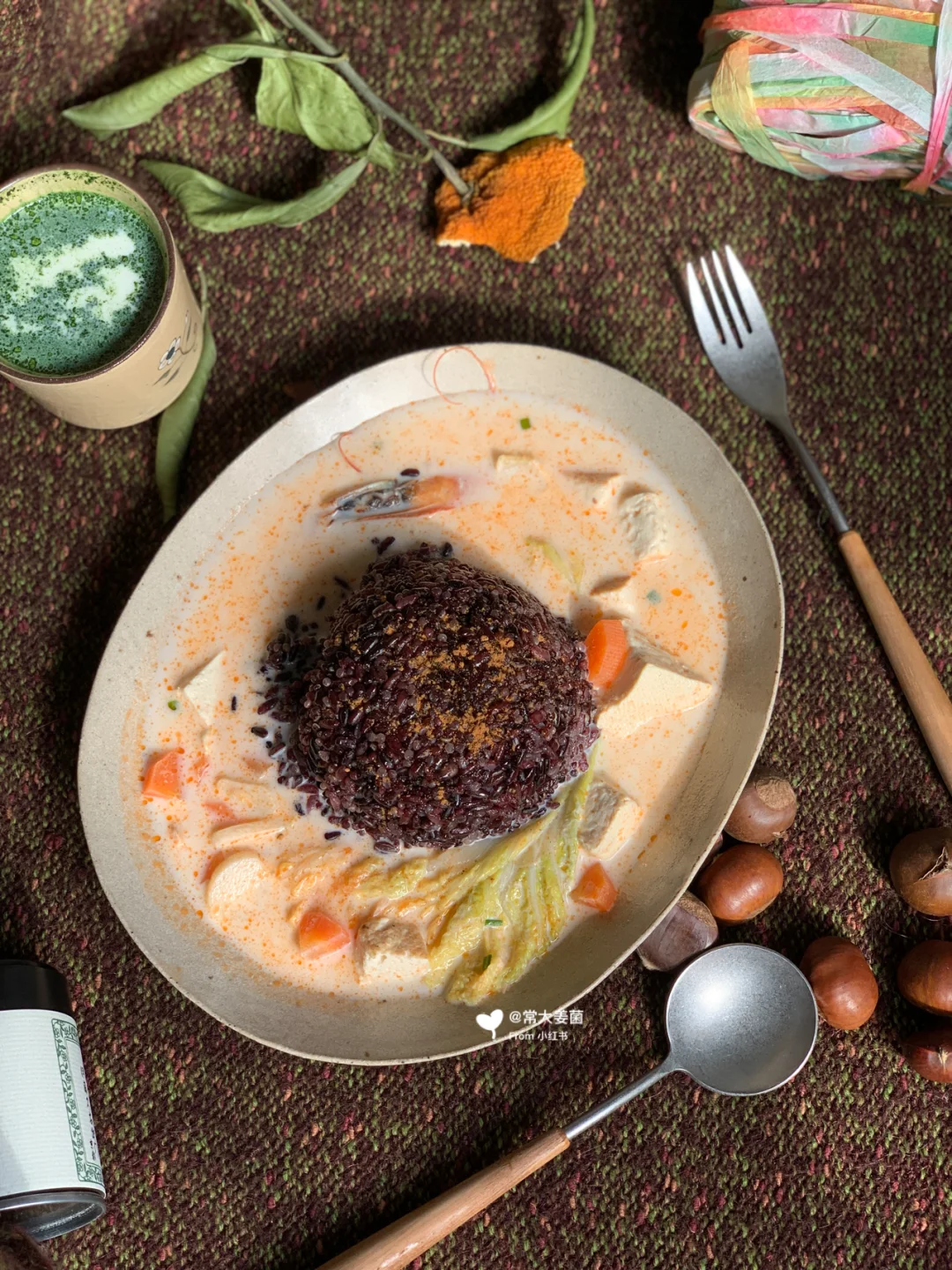 豆腐娃娃菜汤泡藜麦饭🍚🥄舒舒服服素食