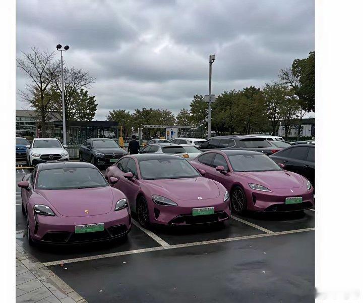 网友：这两边是故意停的吧，不然它多尴尬啊！ ​