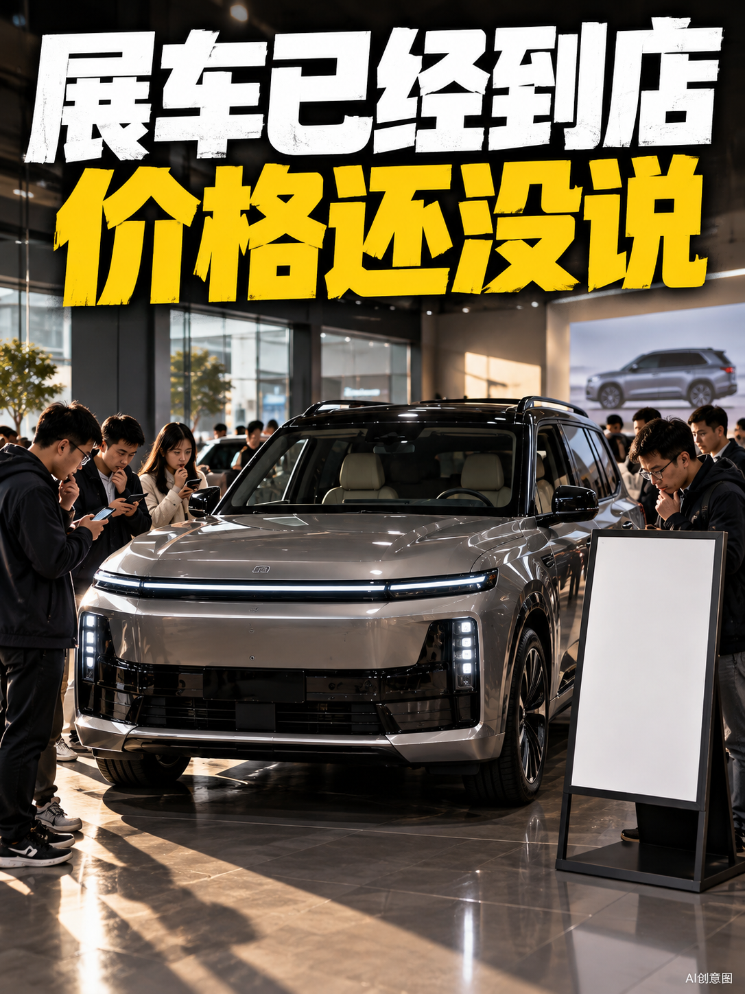 理想i9价格没说，展车都到店了？
理想i9从9月11日起进入全国门店静态展示，9月16日发布后开放试乘试驾。尺寸、座椅和部分配置已经亮相，最终价格仍要等发布会。
先把车摆到你面前再揭价格，这台旗舰多少万你会下单？【来自懂车帝车友圈】