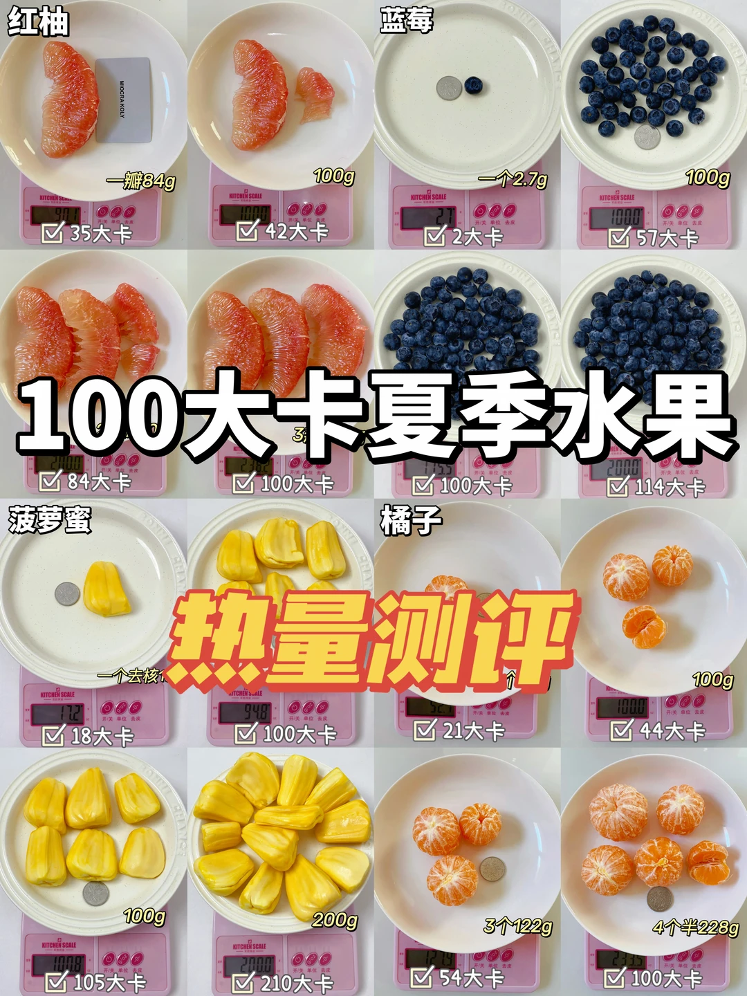 热量测评🔥100g夏季水果有多少！