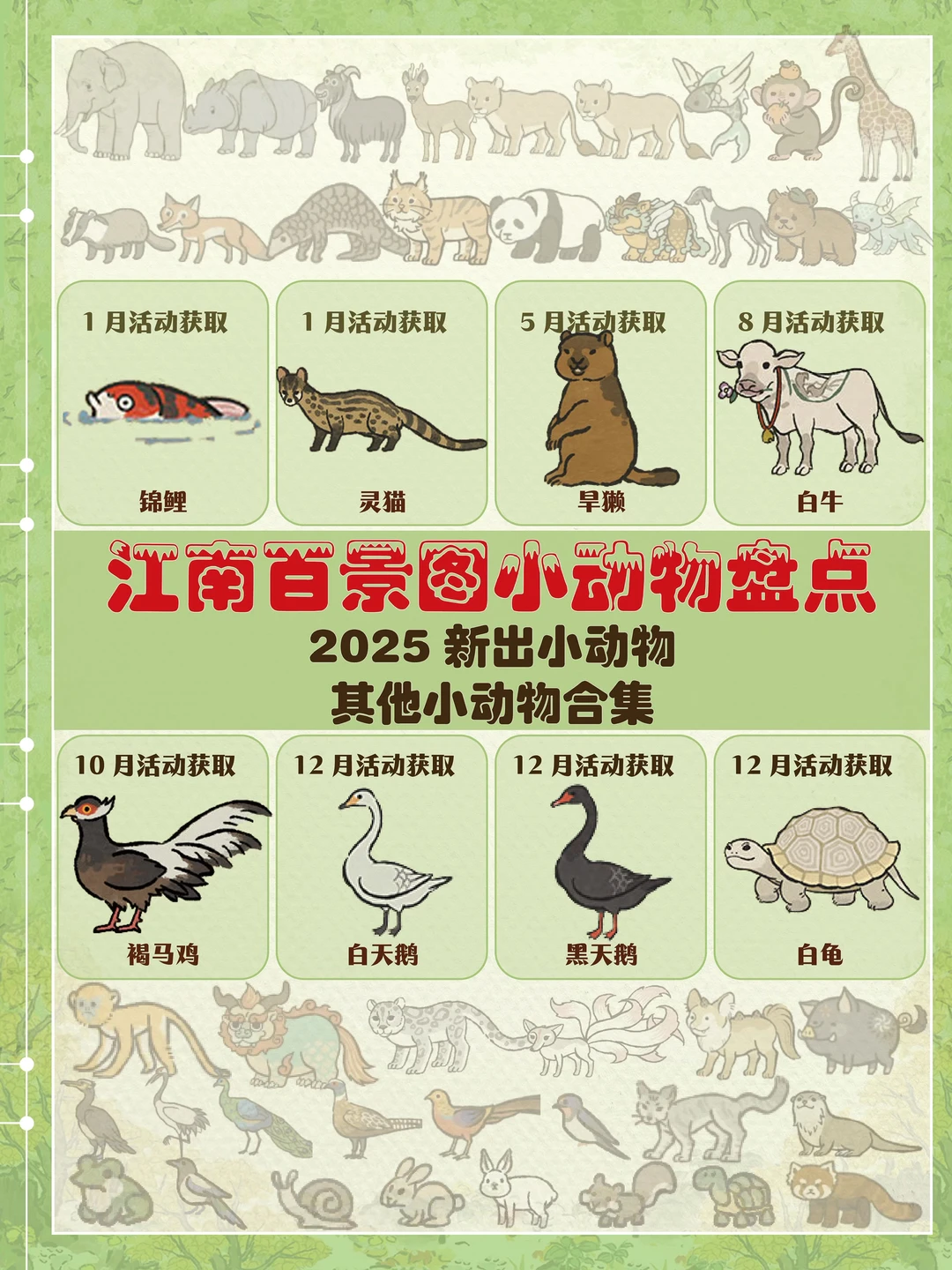 江南百景图｜25年小动物盘点+合集‼️