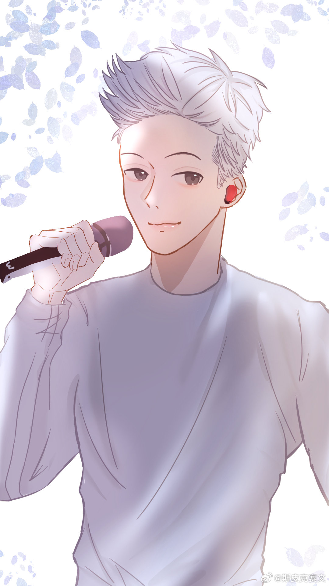 #陈伟霆[超话]# 
此男白毛好帅 ​